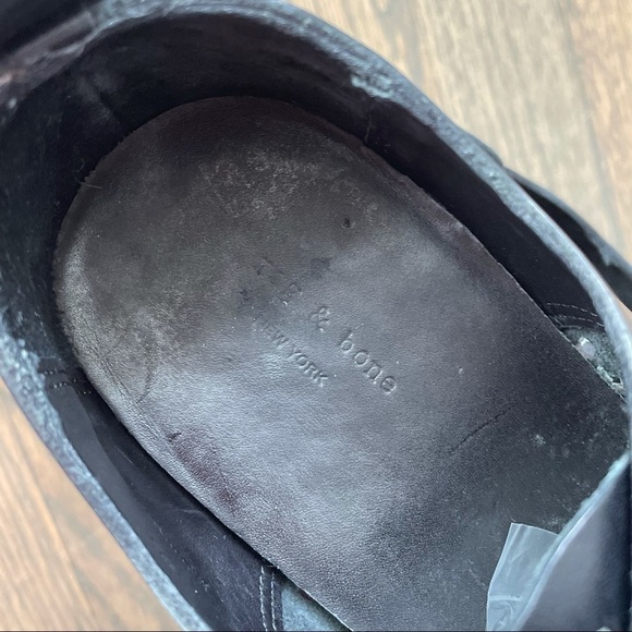 Rag & Bone Honeycomb Milo Perforated Black Leather Oxford 39.5 - Picture 14 of 17